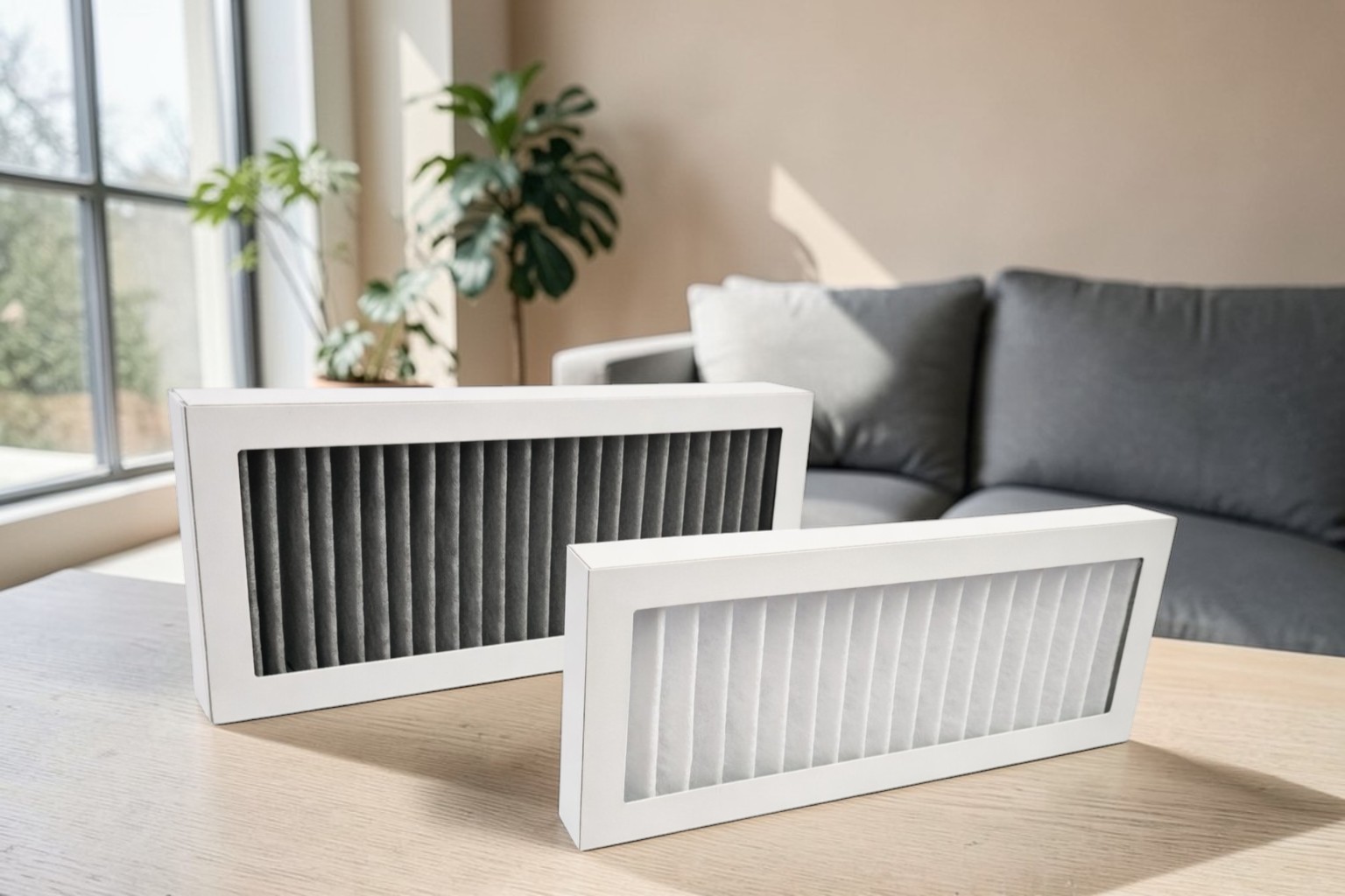 BIC/SchwörerHaus VentCube Fresh 200/300 G4(25mm)+Aktivkohle(47mm) - 2er Set Ersatzfilter