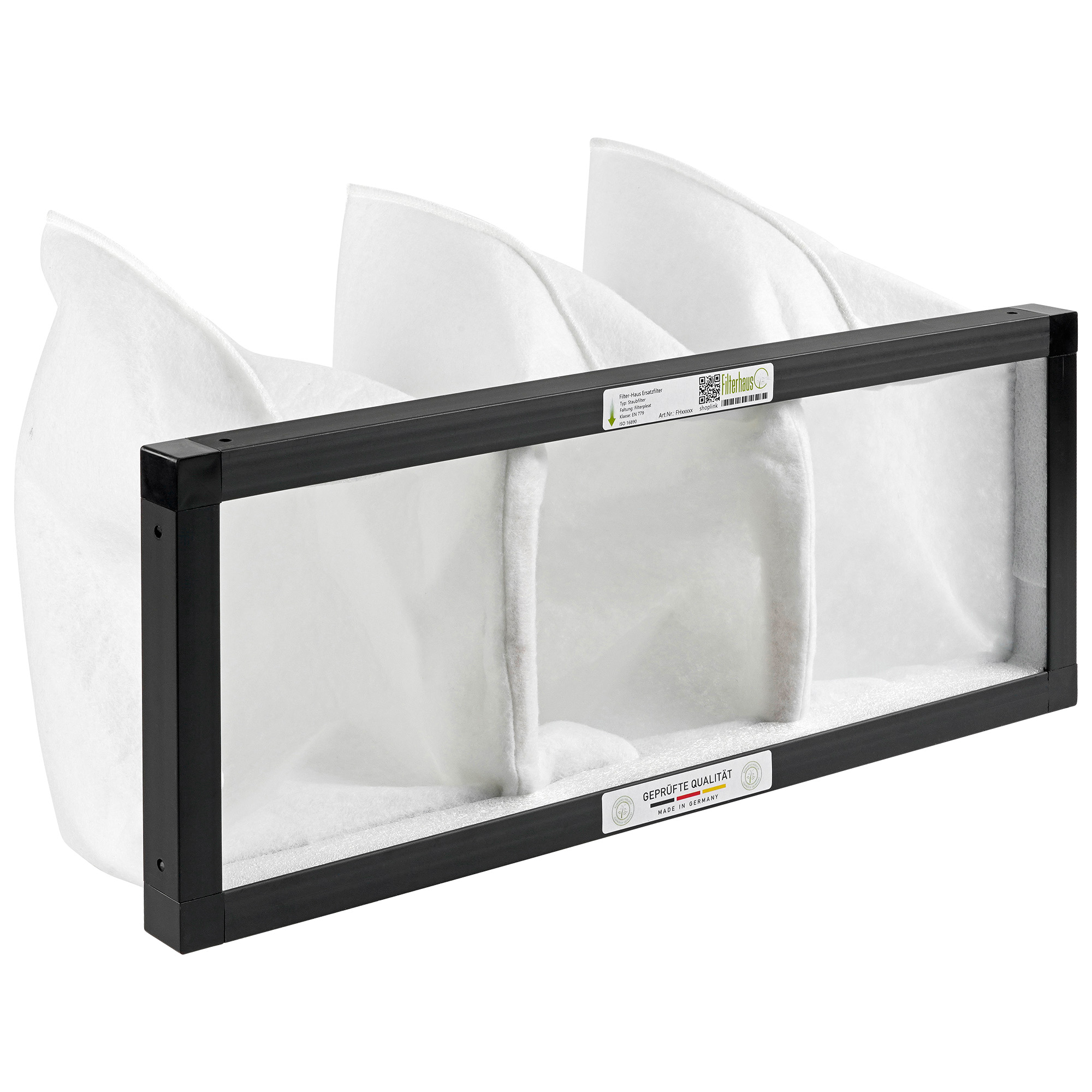 LTH-Hanse Taschenfilter G4 – Synthetisches Filtermedium Mit Kunststoffrahmen – Weiß, 360 Mm Tief