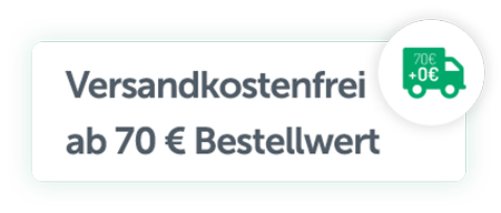 Versandkostenfrei ab 70 Euro Bestellwert