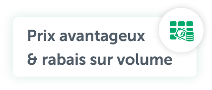 Prix avantageux & rabais sur volume